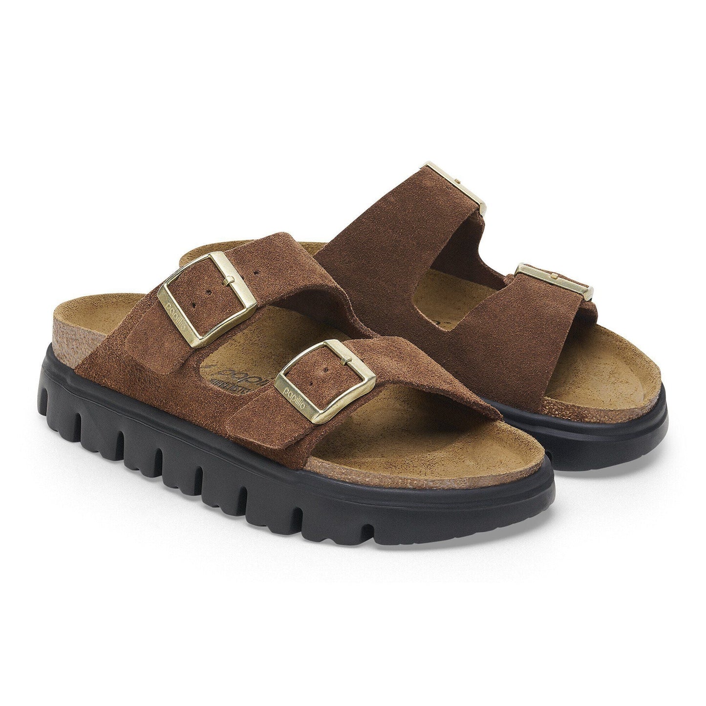 Arizona Chunky | Suede | Dark Tea - sandals - Birkenstock