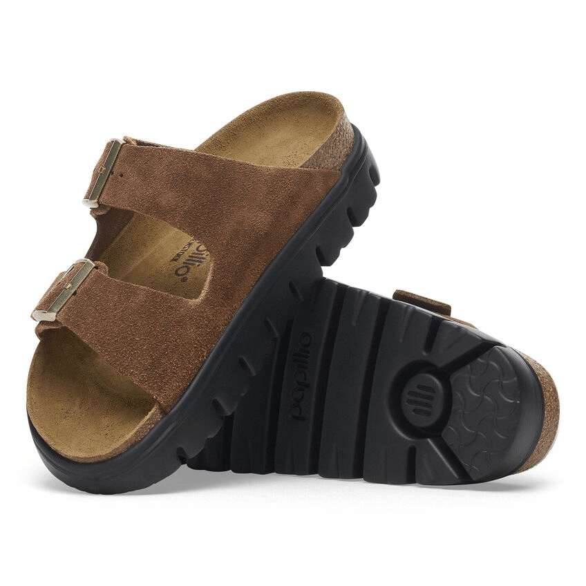 Arizona Chunky | Suede | Dark Tea/Black - Sandals - Birkenstock