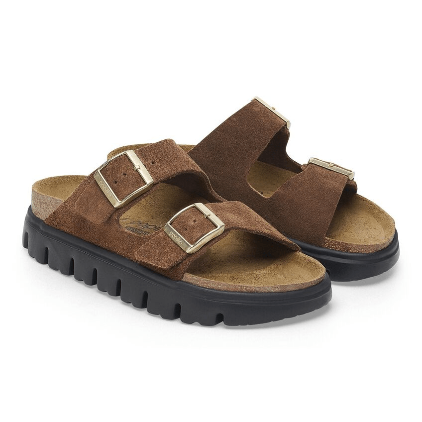 Arizona Chunky | Suede | Dark Tea/Black - Sandals - Birkenstock