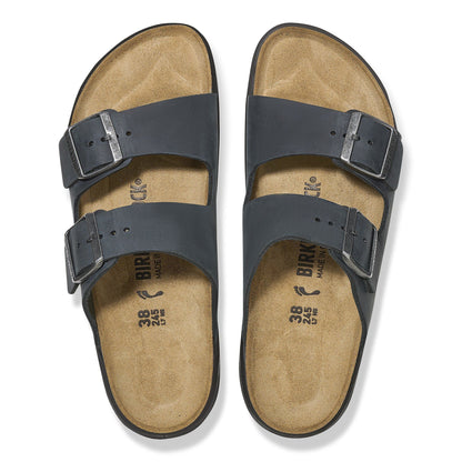 Arizona Crosstown | Oiled Leather | Black - sandals - Birkenstock