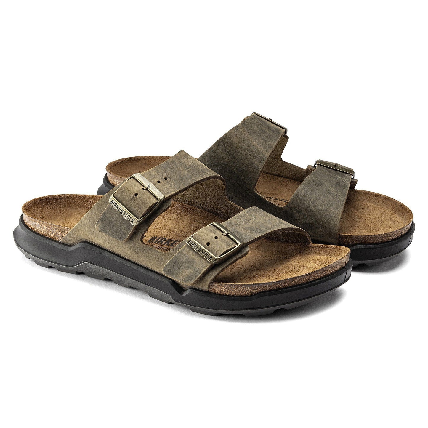 Arizona Crosstown | Oiled Leather | Faded Khaki - sandals - Birkenstock