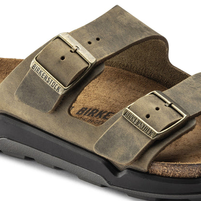 Arizona Crosstown | Oiled Leather | Faded Khaki - sandals - Birkenstock