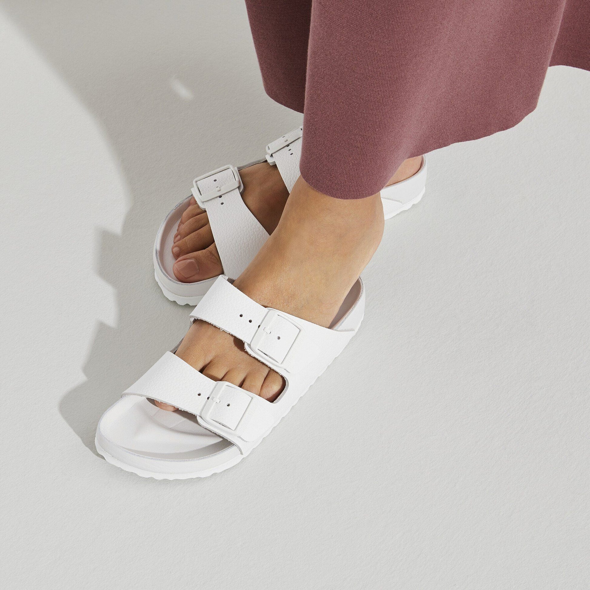 Arizona Exquisite | Leather | White - sandals - Birkenstock
