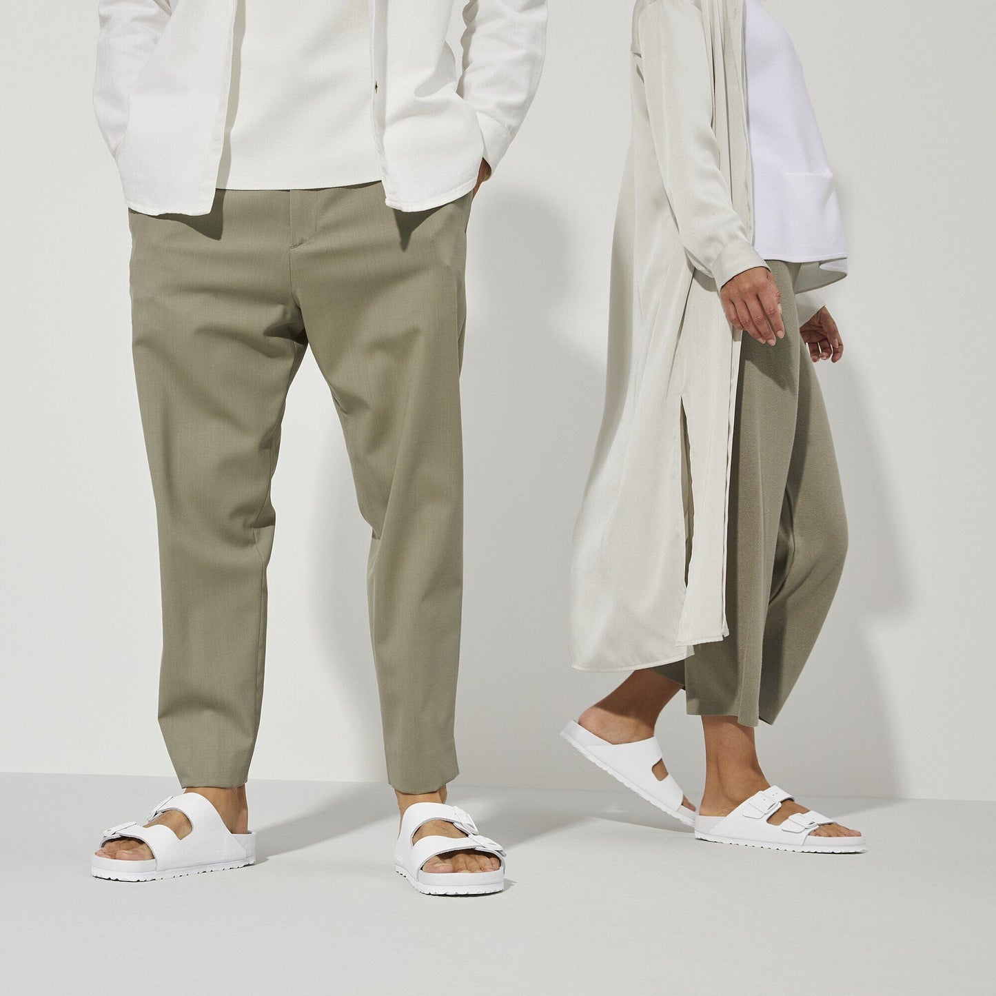 Arizona Exquisite | Leather | White - sandals - Birkenstock