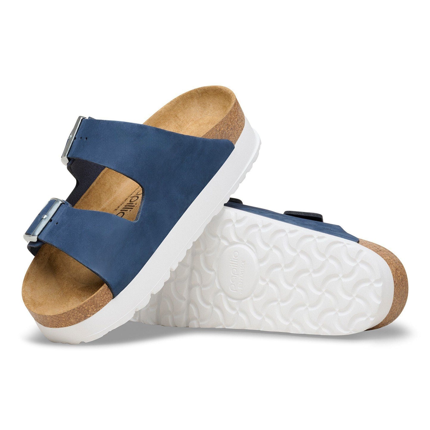 Arizona Flex Platform | Nubuck | New Navy - sandals - Birkenstock