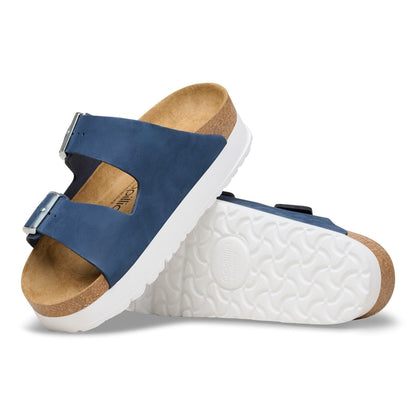 Arizona Flex Platform | Nubuck | New Navy - sandals - Birkenstock