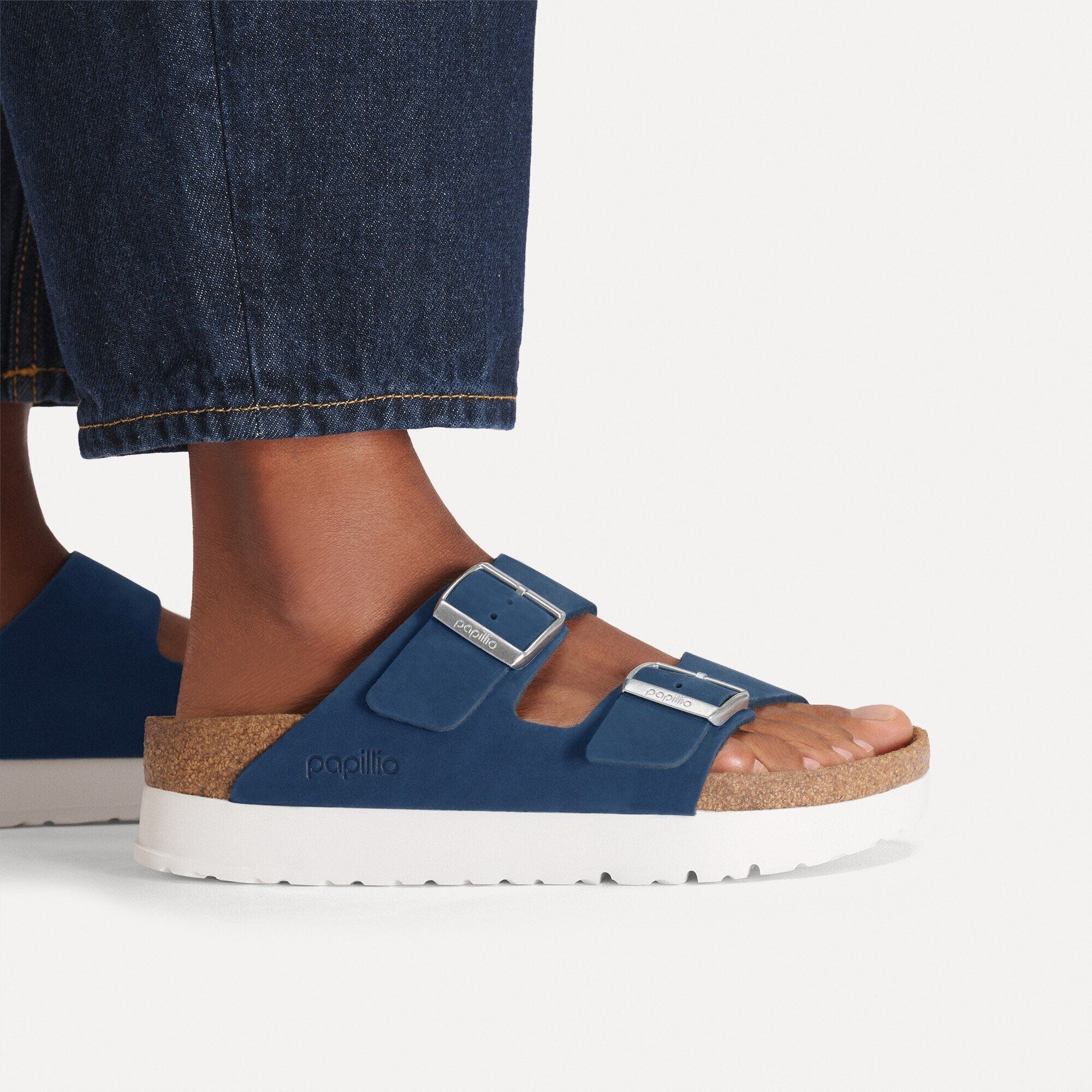 Arizona Flex Platform | Nubuck | New Navy – Birkenstock Midtown