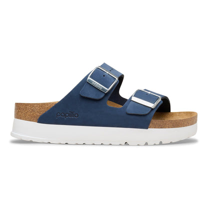 Arizona Flex Platform | Nubuck | New Navy - sandals - Birkenstock