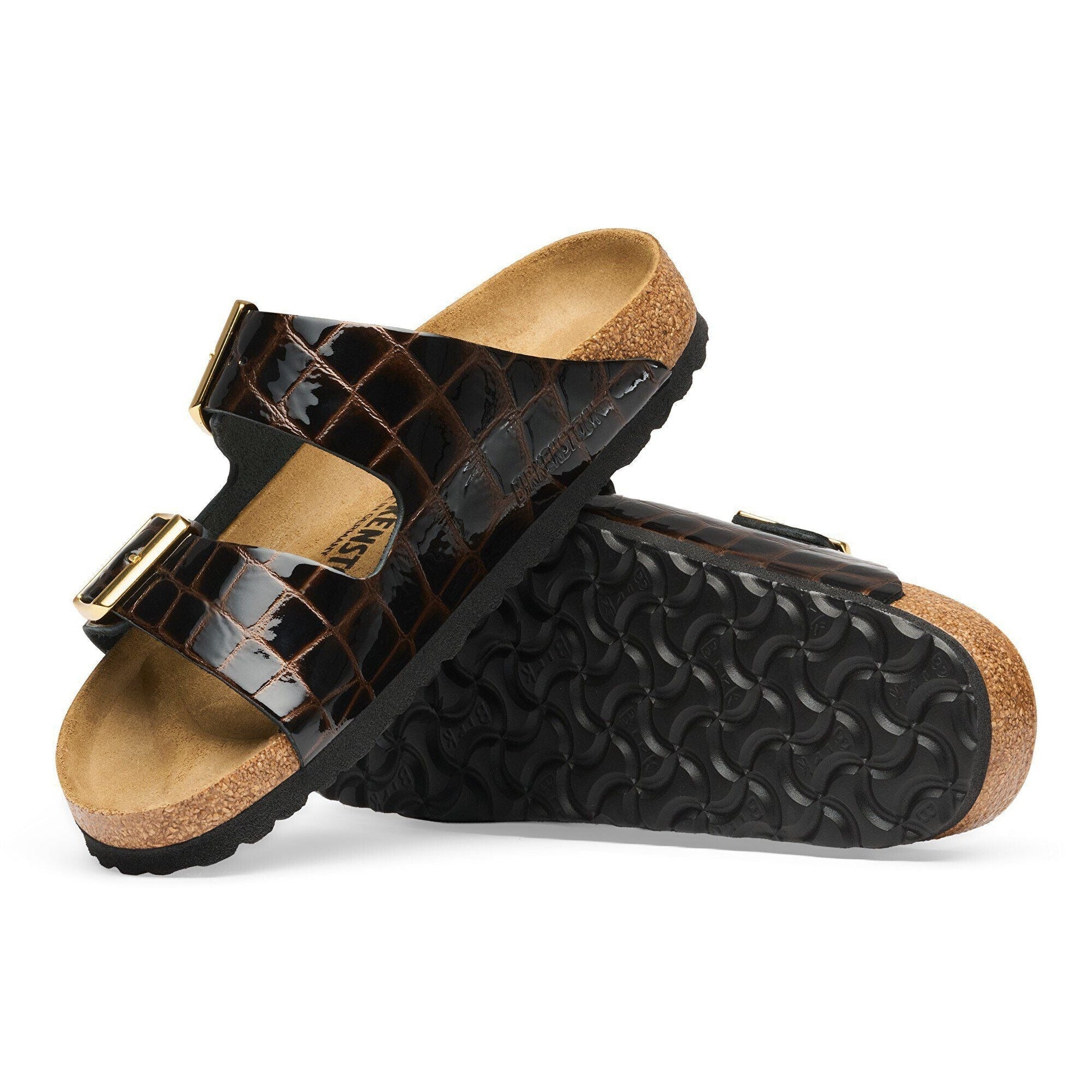 Arizona | Leather/Embossed | Animal Black - sandals - Birkenstock