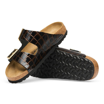 Arizona | Leather/Embossed | Animal Black - sandals - Birkenstock