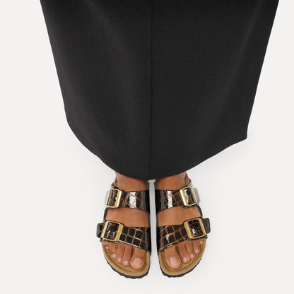Arizona | Leather/Embossed | Animal Black - sandals - Birkenstock