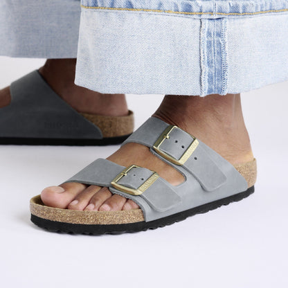 Arizona | Oiled Leather | Basalt Gray - sandals - Birkenstock