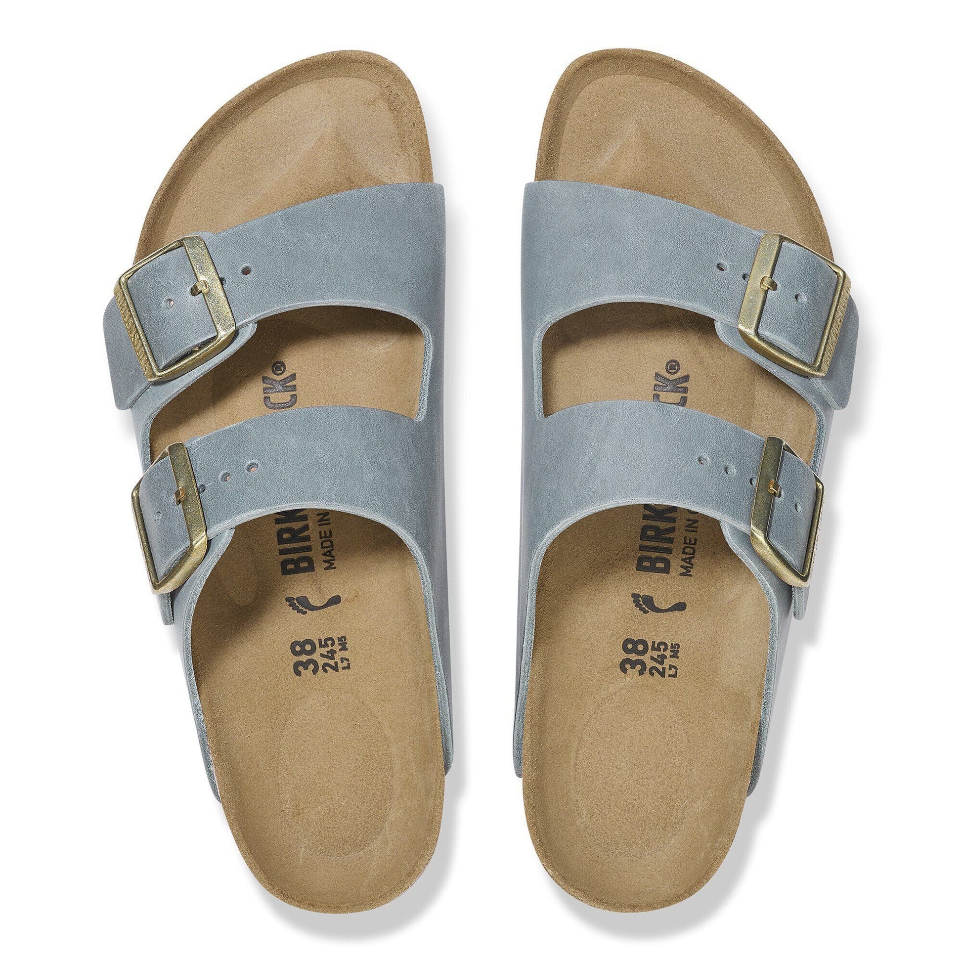 Arizona | Oiled Leather | Basalt Gray - sandals - Birkenstock