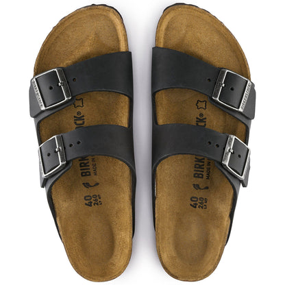 Arizona | Oiled Leather | Black - sandals - Birkenstock