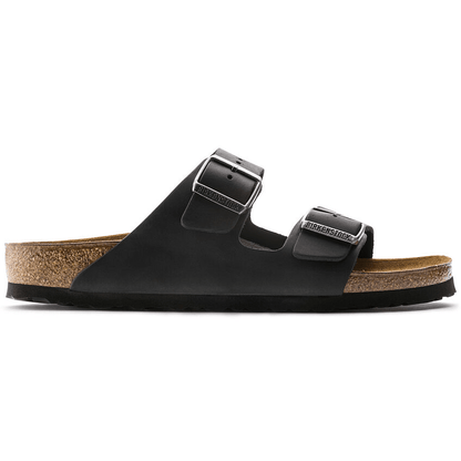 Arizona | Oiled Leather | Black - Sandals - Birkenstock