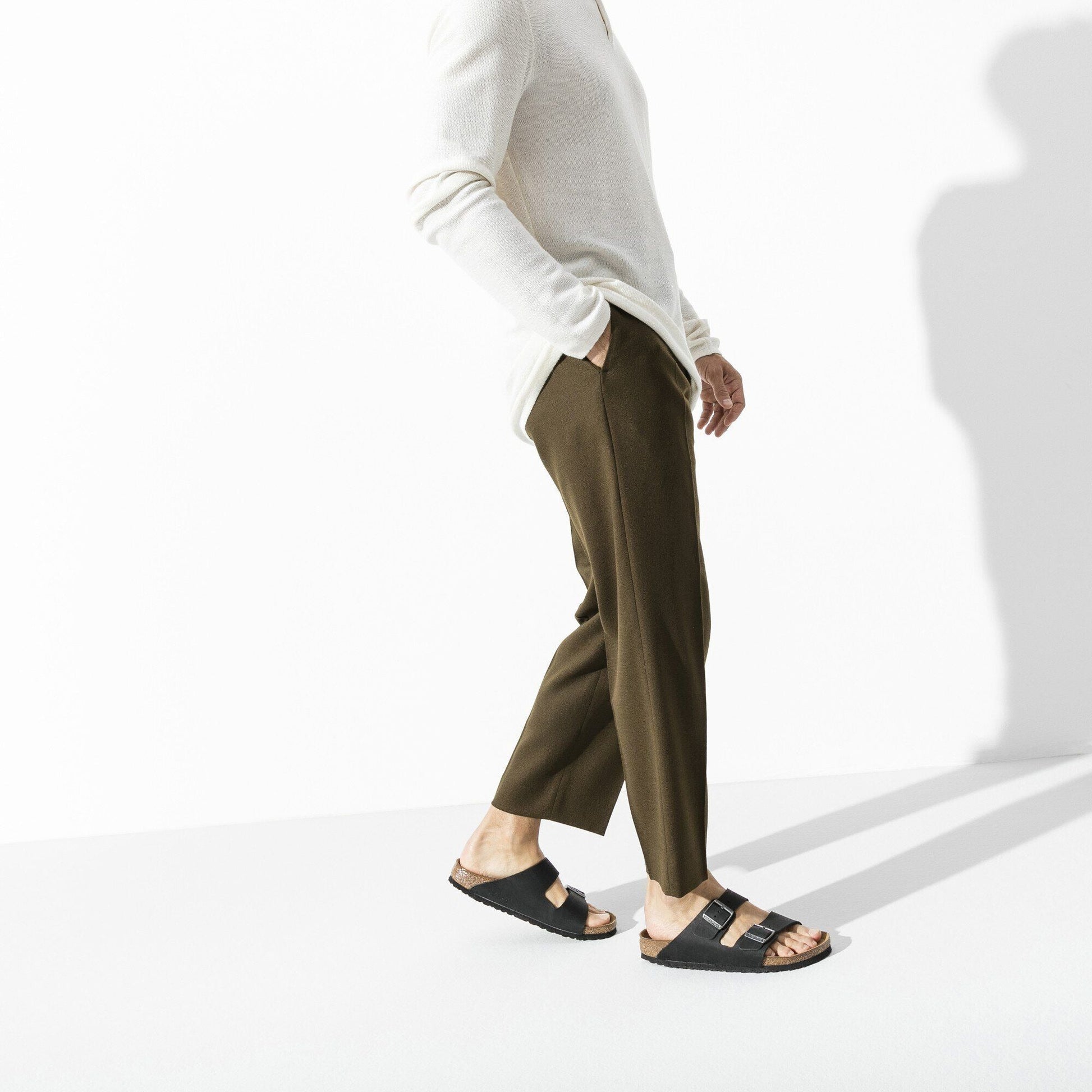 Arizona | Oiled Leather | Black - sandals - Birkenstock