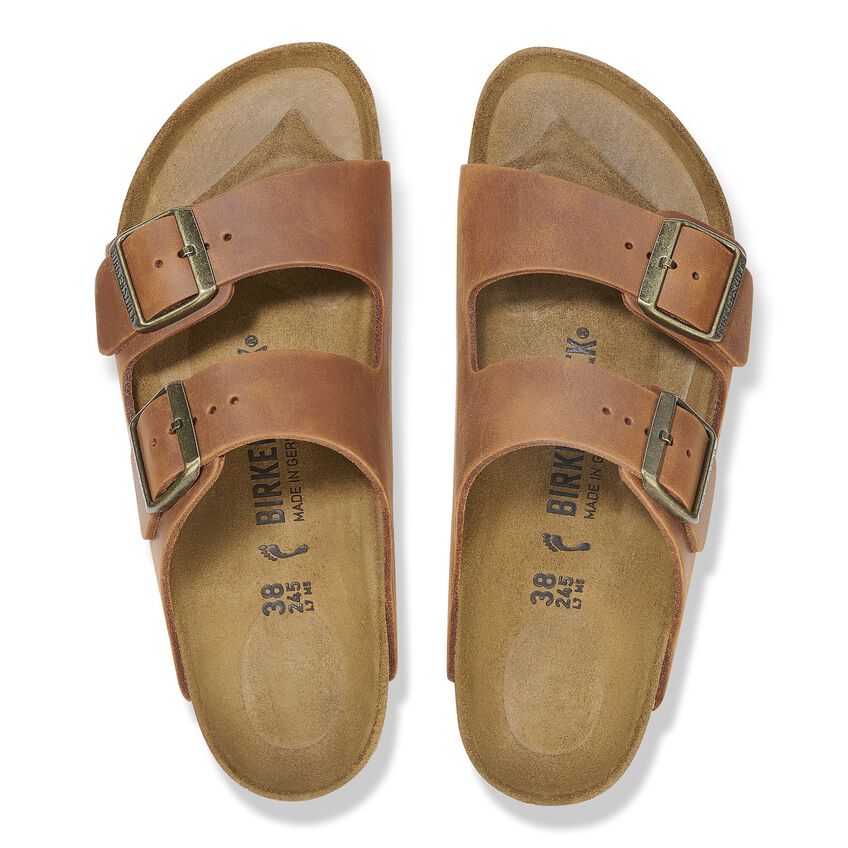 Arizona | Oiled Leather | Cognac - Sandals - Birkenstock