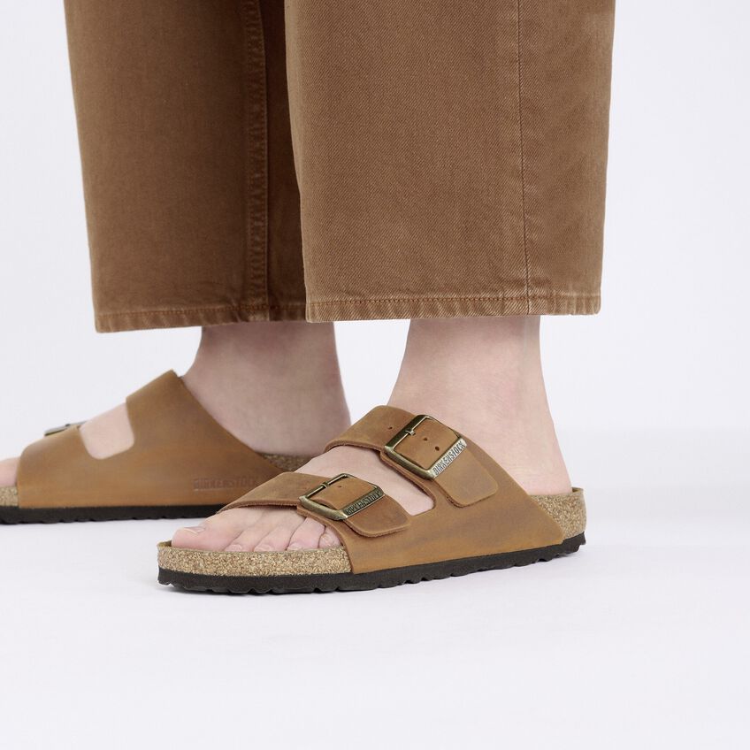 Arizona | Oiled Leather | Cognac - Sandals - Birkenstock