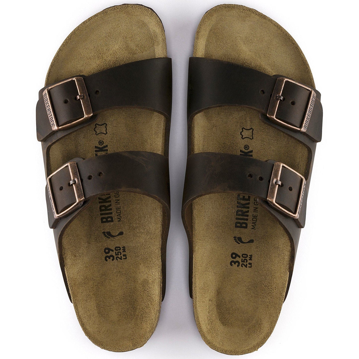 Arizona | Oiled Leather | Habana Brown - sandals - Birkenstock