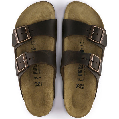Arizona | Oiled Leather | Habana Brown - sandals - Birkenstock