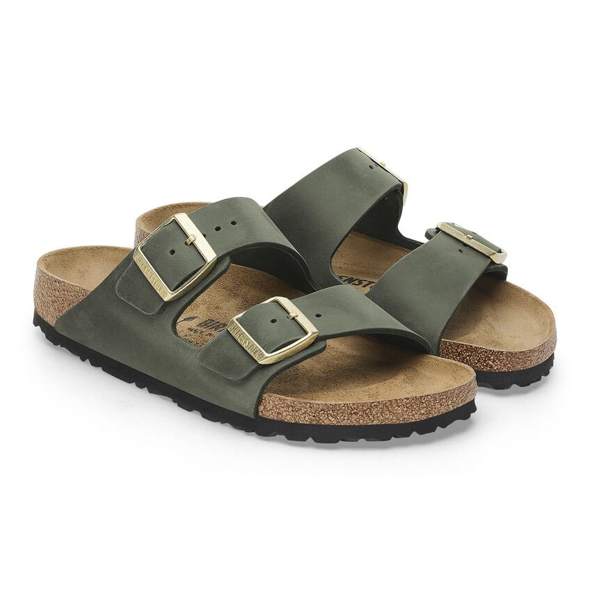 Arizona | Oiled Leather | Thyme - Sandals - Birkenstock