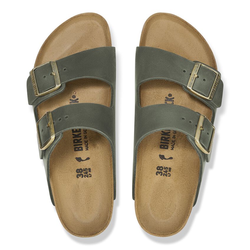 Arizona | Oiled Leather | Thyme - Sandals - Birkenstock