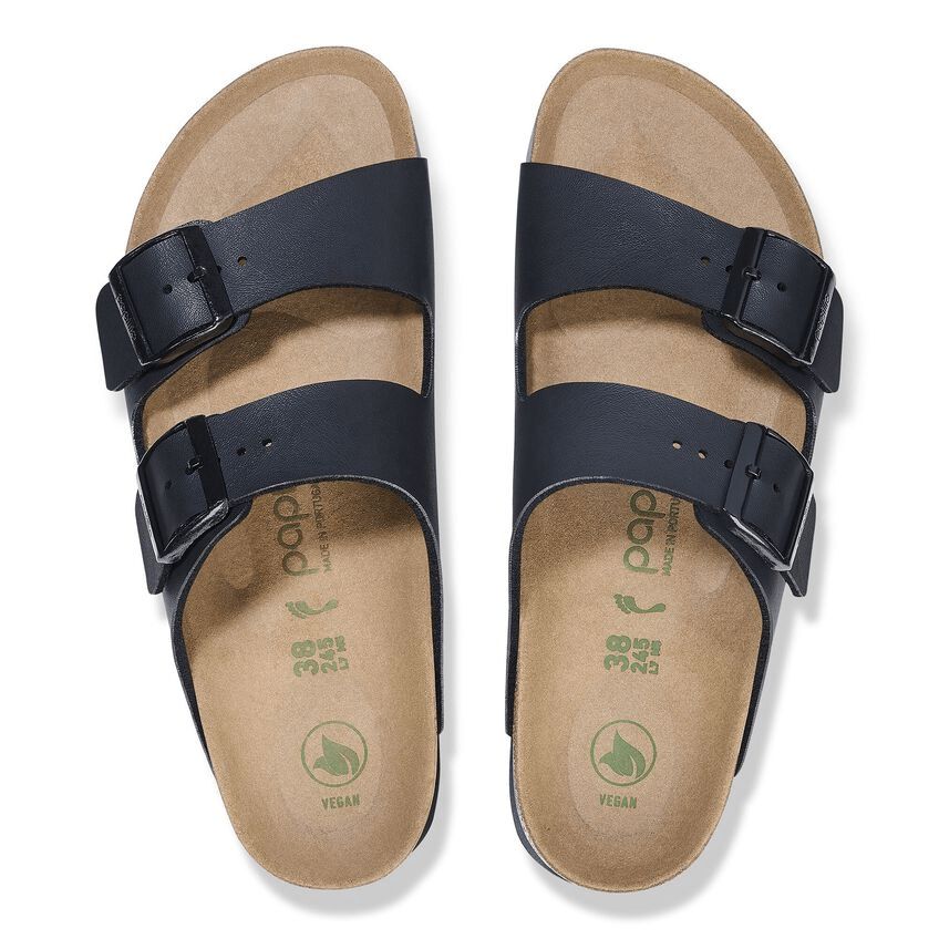 Arizona Platform | Vegan | Birko - Flor | Black - Sandals - Birkenstock