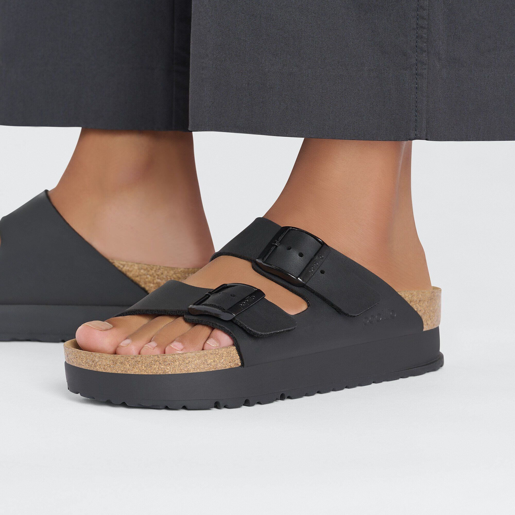 Arizona Platform | Vegan | Birko-Flor | Black – Birkenstock Midtown