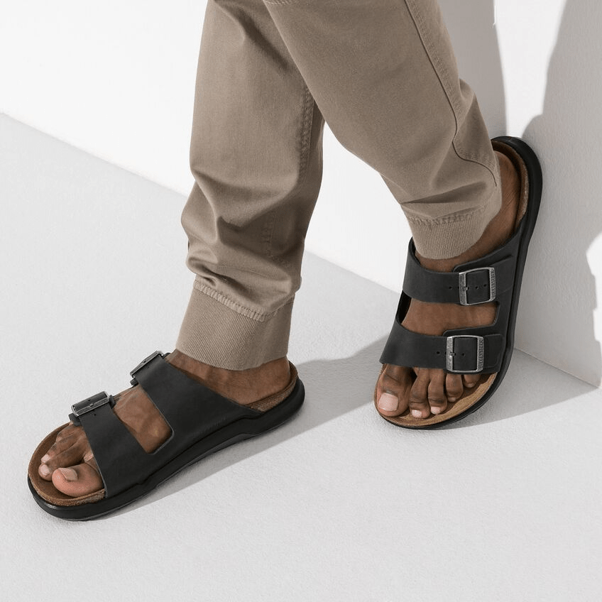 Arizona Rugged | Oiled Leather | Black - Sandals - Birkenstock