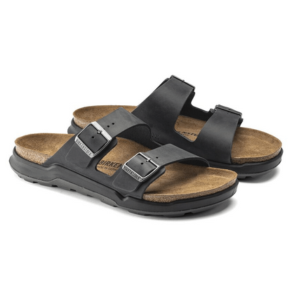 Arizona Rugged | Oiled Leather | Black - Sandals - Birkenstock