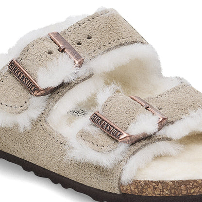 Arizona Shearling | Kids | Suede | Taupe - sandals - Birkenstock