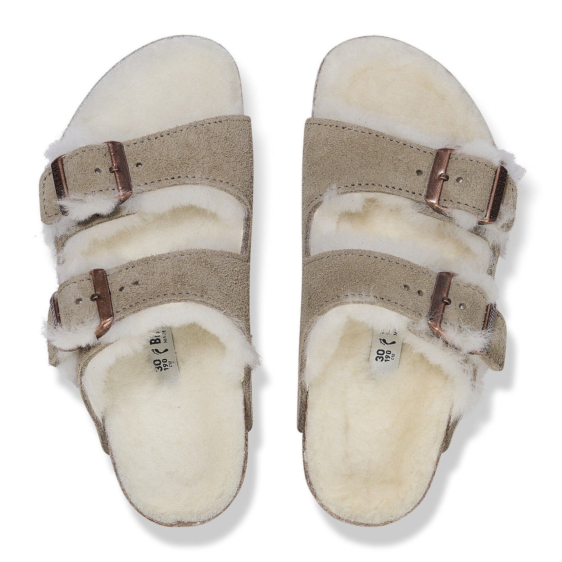 Arizona Shearling | Kids | Suede | Taupe - sandals - Birkenstock