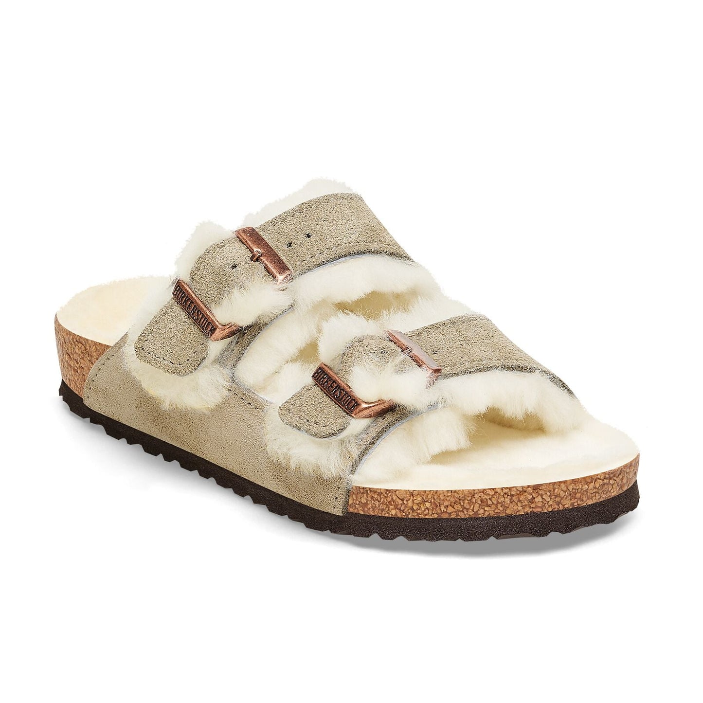 Arizona Shearling | Kids | Suede | Taupe - Sandals - Birkenstock