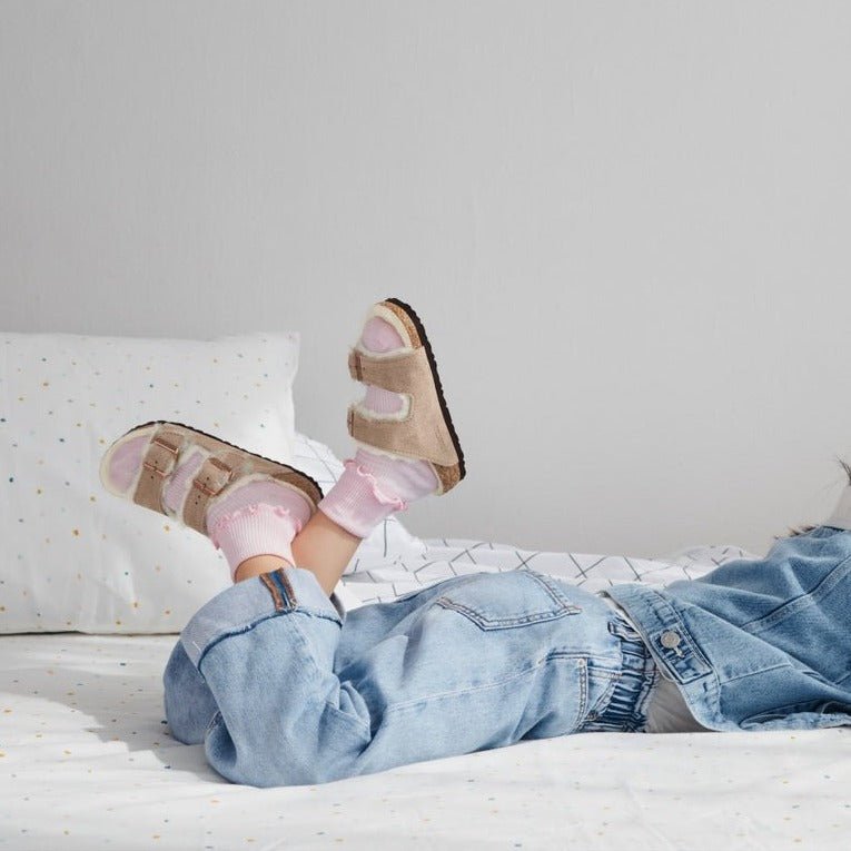Arizona Shearling | Kids | Suede | Taupe – Birkenstock Midtown Arizona Shearling | Kids | Suede | Taupe – Birkenstock Midtown