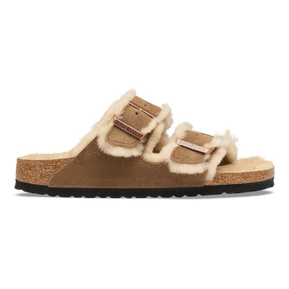 Arizona Shearling | Suede | Dark Tea - sandals - Birkenstock