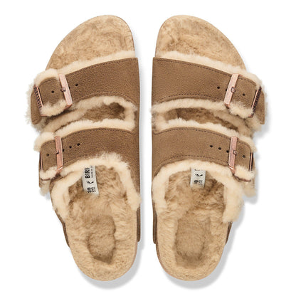 Arizona Shearling | Suede | Dark Tea - sandals - Birkenstock