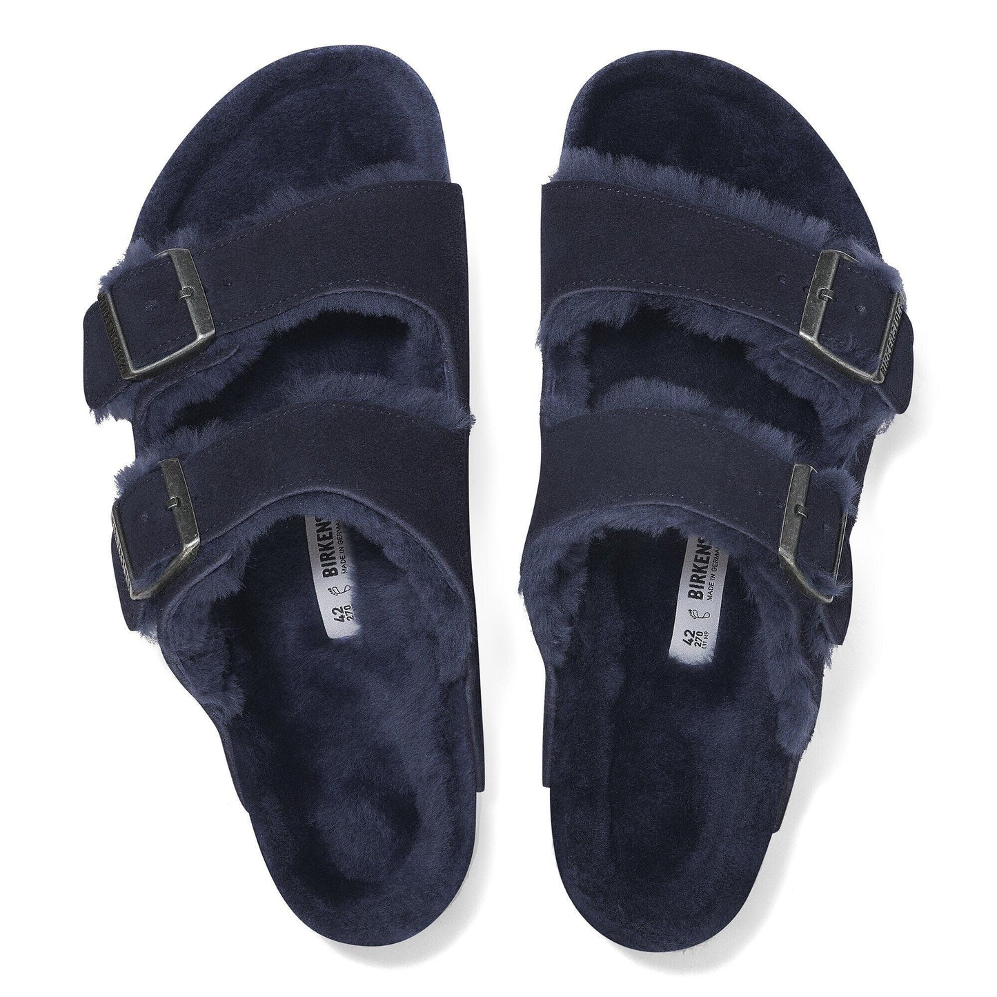 Arizona Shearling | Suede | Midnight Blue - sandals - Birkenstock