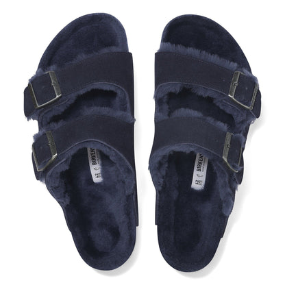 Arizona Shearling | Suede | Midnight Blue - sandals - Birkenstock
