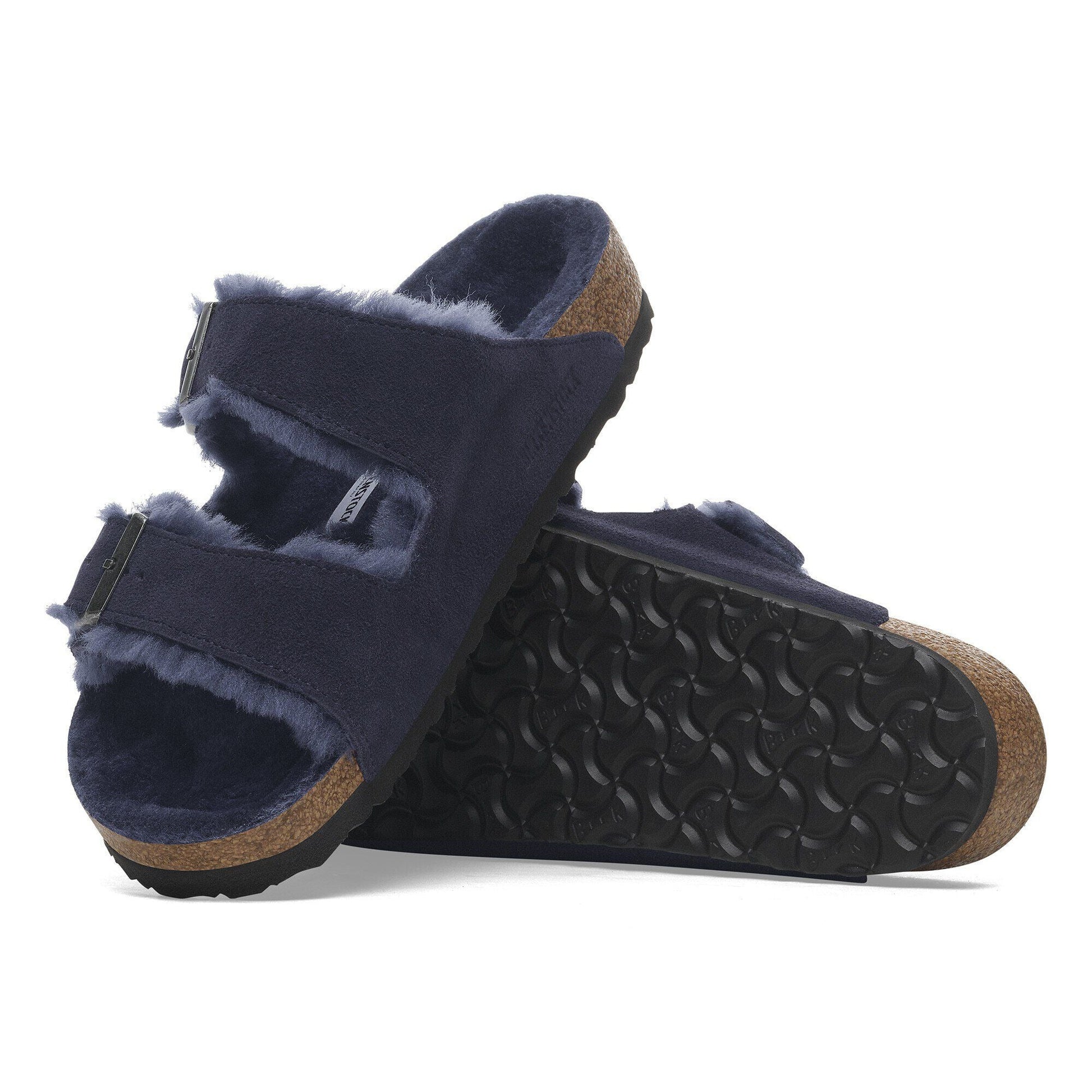 Arizona Shearling | Suede | Midnight Blue - sandals - Birkenstock