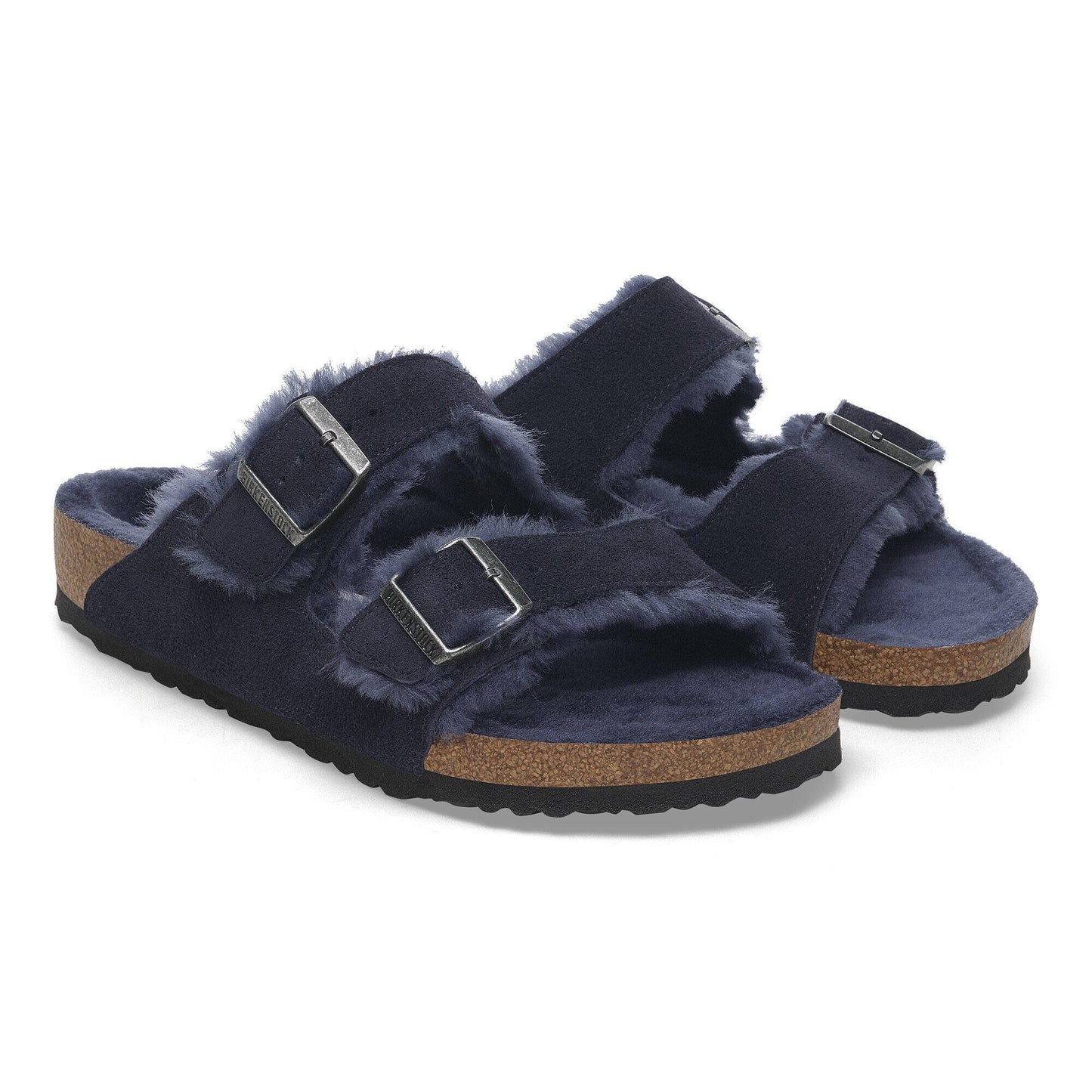 Arizona Shearling | Suede | Midnight Blue - sandals - Birkenstock