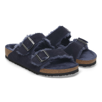 Arizona Shearling | Suede | Midnight Blue - sandals - Birkenstock