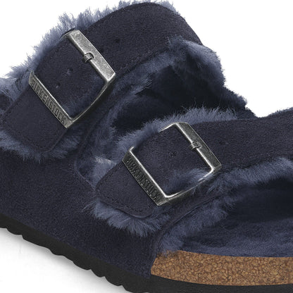 Arizona Shearling | Suede | Midnight Blue - sandals - Birkenstock