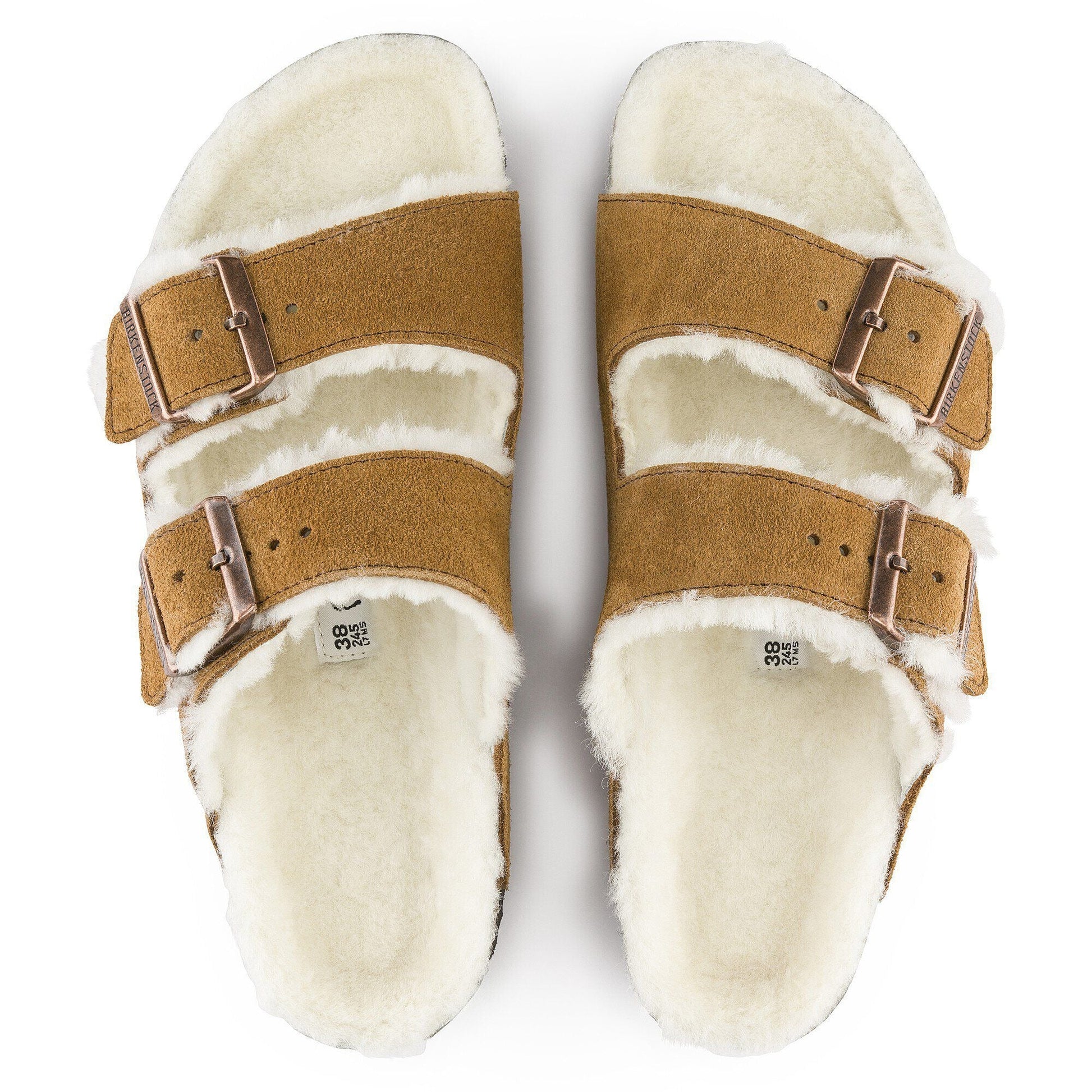 Arizona Shearling | Suede | Mink - sandals - Birkenstock