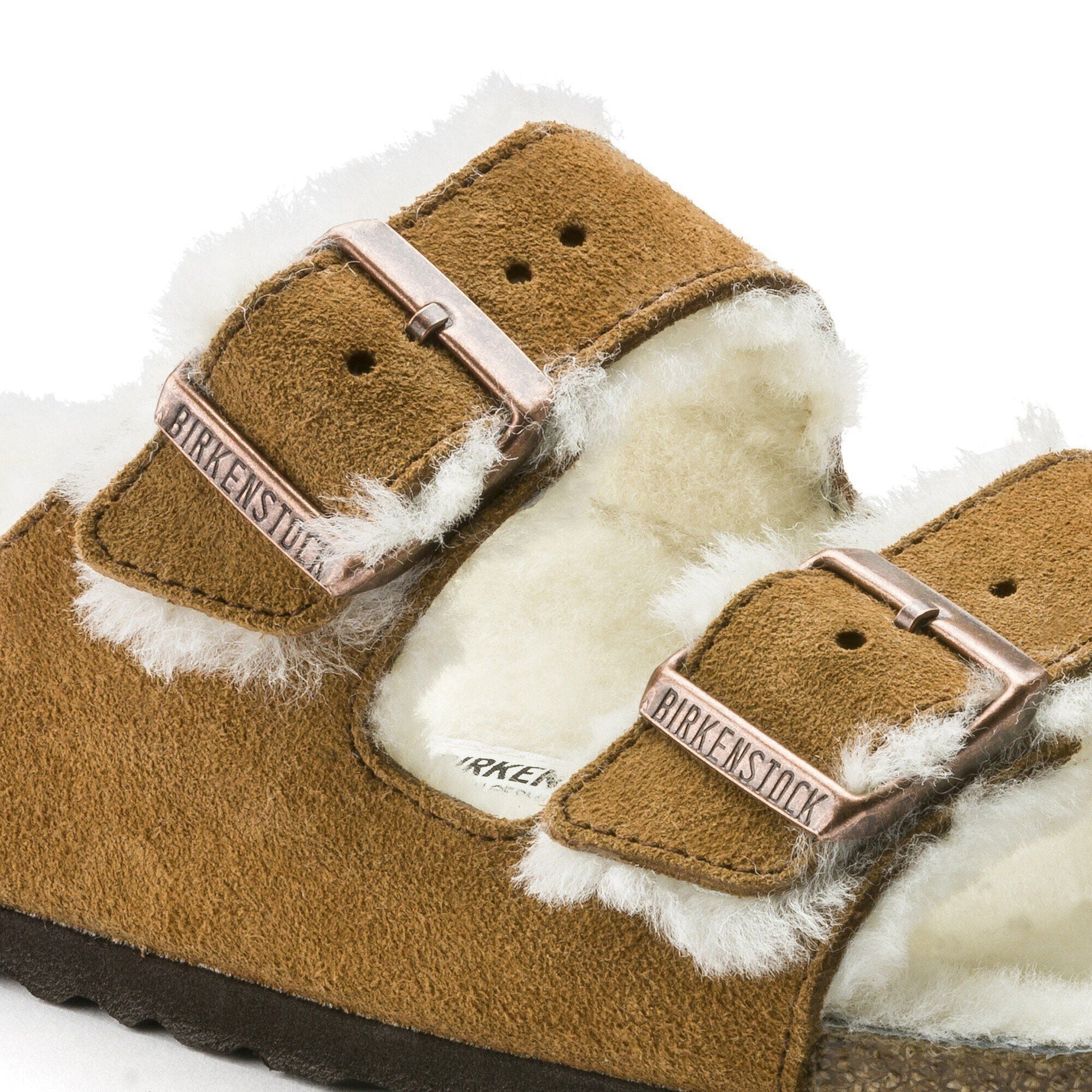 Arizona Shearling | Suede | Mink - sandals - Birkenstock