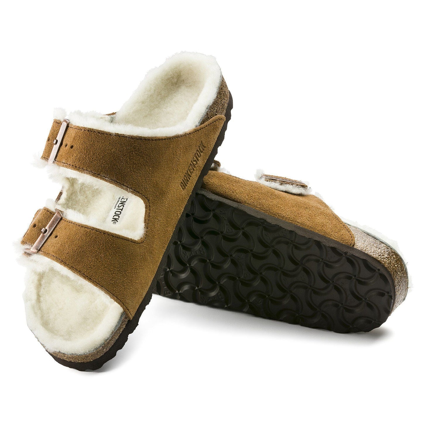 Arizona Shearling | Suede | Mink - sandals - Birkenstock
