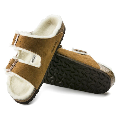 Arizona Shearling | Suede | Mink - sandals - Birkenstock
