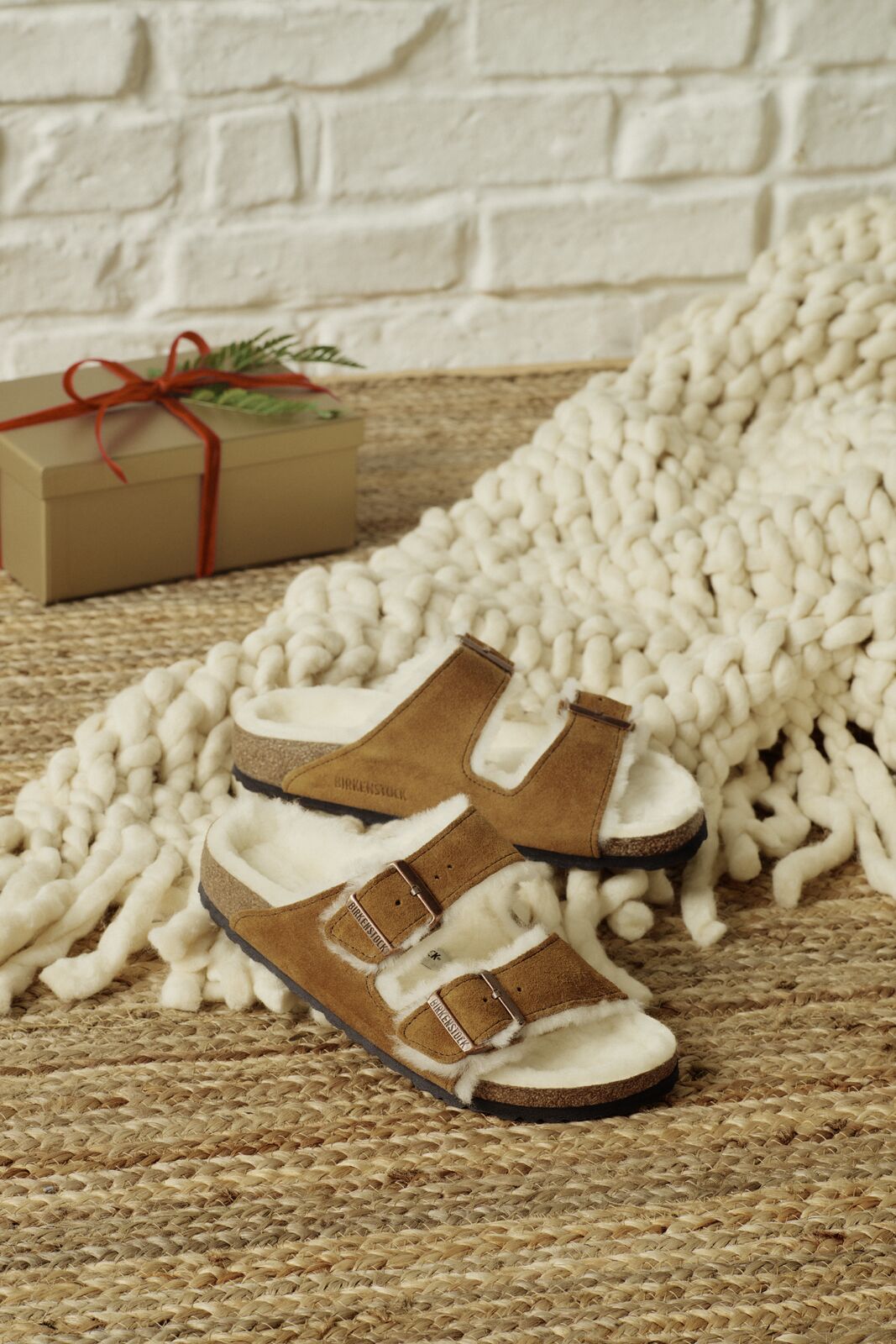 Arizona Shearling | Suede | Mink - sandals - Birkenstock