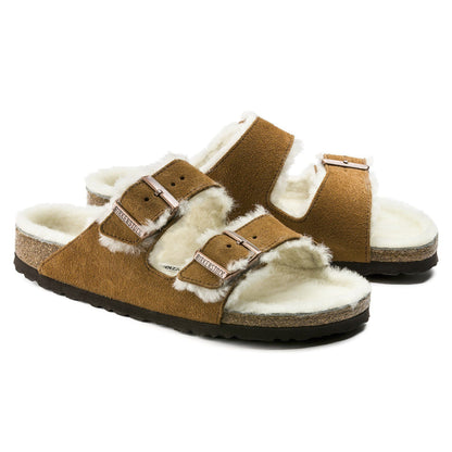 Arizona Shearling | Suede | Mink - sandals - Birkenstock