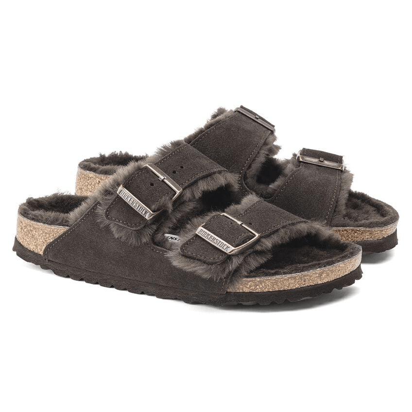 Arizona Shearling | Suede | Mocha - Sandals - Birkenstock