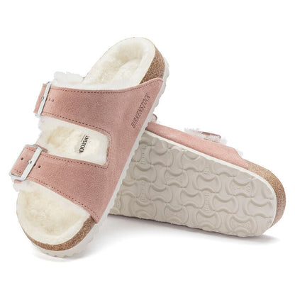 Arizona Shearling | Suede | Pink Clay - Sandals - Birkenstock